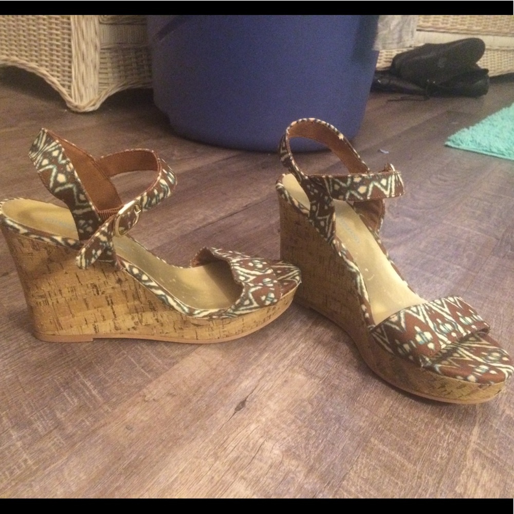 Christian Siriano Tribal pattern wedges
